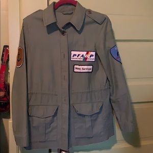 Green utility jacket